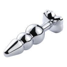 Metal Cat Shaped Anal Plug Rhinestone Couple Toy Pink
