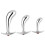 3stk Aluminium Anusplug Swarovski G-spot 1