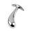 3stk Aluminium Anusplug Swarovski G-spot 5