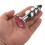 Plug Anale Gatto Metallo Strass Rosa per Coppia 5
