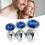 Tappo anale alluminio con gioiello 3 taglie argento 5