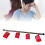 (Red) Lockable Handcuffs Stainless Steel Adjustable PU Leather Red 5