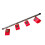 (Red) Lockable Handcuffs Stainless Steel Adjustable PU Leather Red 4