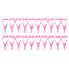 (Pink) 20x wegwerpbare mascara-schildjes en wimperkam, roze