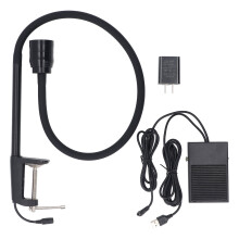 (US Plug 100 to 240V) 5W UV-lamp voor wimperextensions met voetpedaal en klem