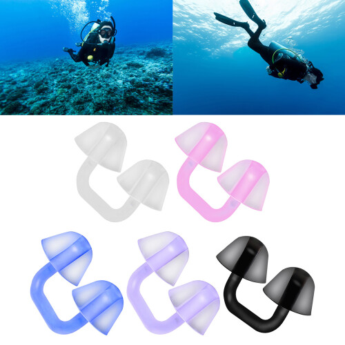 Swimming Waterproof Nose Plug Reusable Nose Protector for-Pink 2
