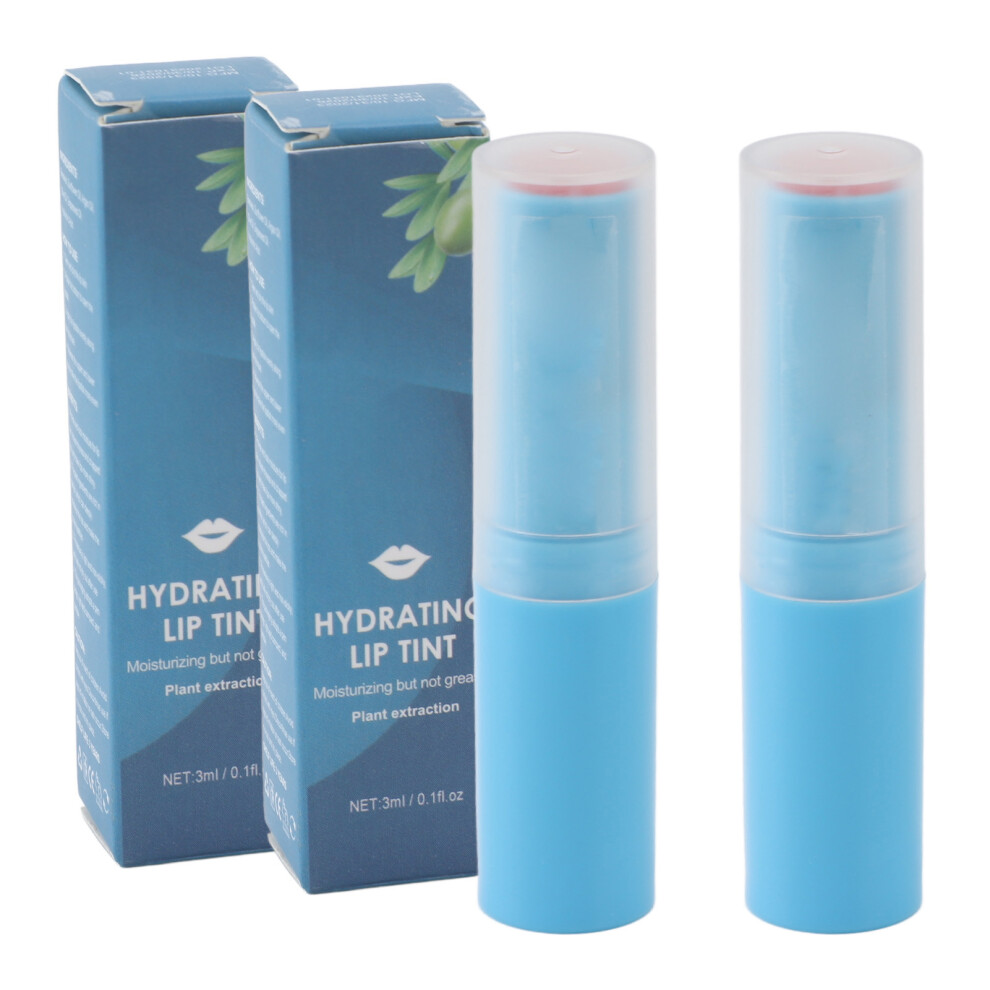 Pink 2Pcs 3Ml Hydrating Lip Gloss Long Lasting Moisturizing Rose