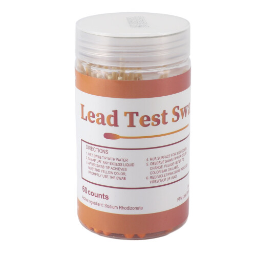 (60Pcs) Paint Test Swabs 30Pcs High Accuracy Kit for Lab Tableware Cosmetics