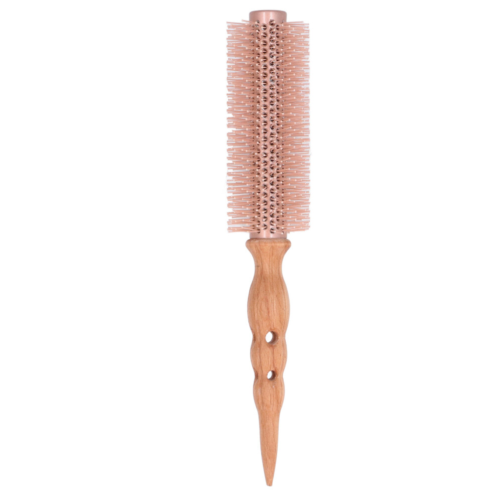 Aluminum Round Brush Pointy Tail Wooden Blow Dry Roller Comb