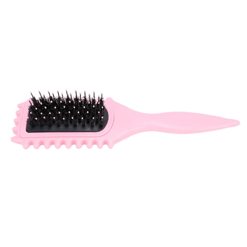 (Pink) Styling Brush Soft Bristles Ergonomic Handle Curl Defining Green 2