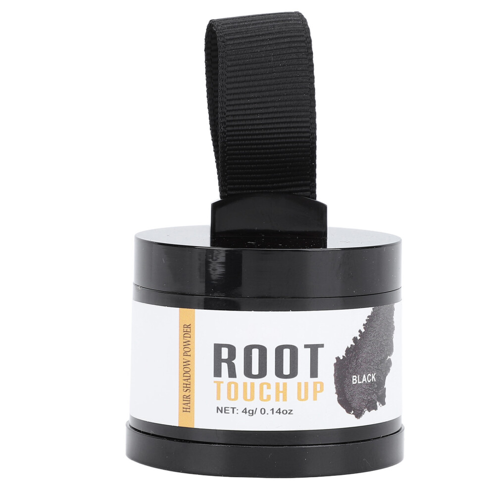 White,Black,Brown (Black) Hairline Shadow Pressed Powder White Grey Root Covering 4G Med Brown