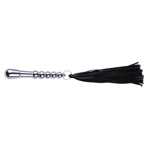 (Black) Tappo anale frusta metallo 45cm alluminio nero