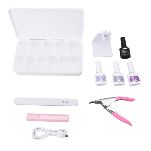 Nagel Art Kit Versterking Gel Tips Lamp 1