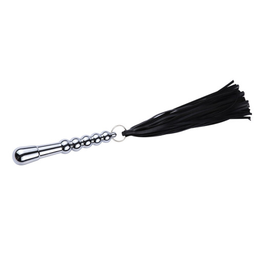 (Black) Tappo anale frusta metallo 45cm alluminio nero 1