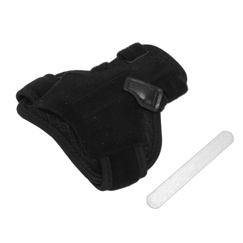 (Black) Tutore Polso Pollice Alluminio Supporto Moderato