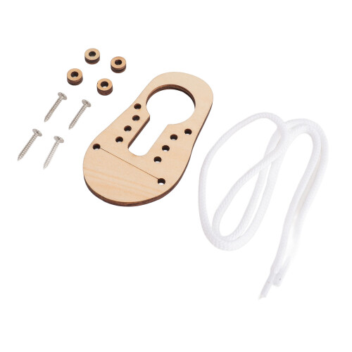 Scarpetta Legno Allacciabile Gioco Motricità Fine 1