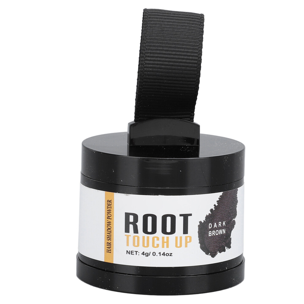 White,Brown,Grey (Dark Brown) Hairline Shadow Pressed Powder White Grey Root Covering 4G Med Brown