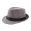 Short Brim Fedora Hats Classic Hat with Bands Solid-Dark Grey 1