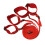 (Red) Nylon Bed Bondage Strap w/ Metal Buckle, Red 4