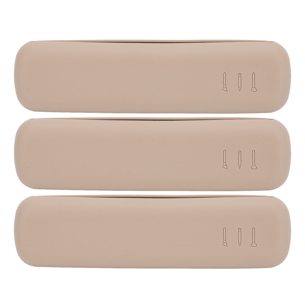 3pcs Silicone Makeup Brush Travel Holder Anti-Fall Organizer Case