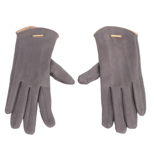 (Gray) Damen Winterhandschuhe aus Wildleder Touchscreen Warm Grau 1