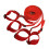 (Red) Nylon Bed Bondage Strap w/ Metal Buckle, Red 2
