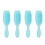 (Blue) 4x Silikon-Kopfmassagebürste für Shampoo, lang 1