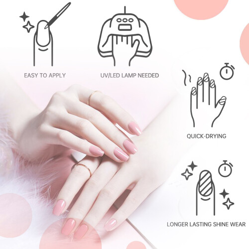 3-Farben Gel-Nagellack Starter-Kit mit Basis & Top Coat