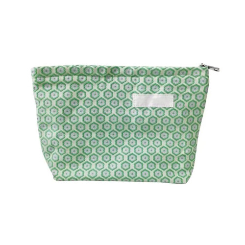 Large Green Canvas Cosmetic Makeup Toiletry Pouch