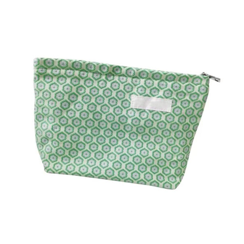 Large Green Canvas Cosmetic Makeup Toiletry Pouch 1