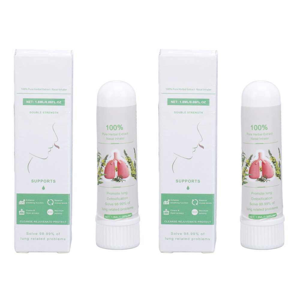 2pcs 1.8ml Nasal Inhalation Stick Breathing Health Cleaning