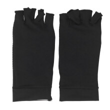 (L Suitable For Palm Circumference 7.5‑8.7in) 2pcs Fingerless Compression Gloves Copper Fibre Silicone Carpal Tunnel