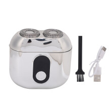 Mini Elektrische Baardtrimmer USB Oplaadbaar Dubbel Hoofd