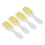 (White Handle Yellow Teeth) 4x Kopfhaut-Massagebürste Silikon weich 4