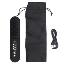 Rechargeable Hair Straightening Comb Negative Ion Portable