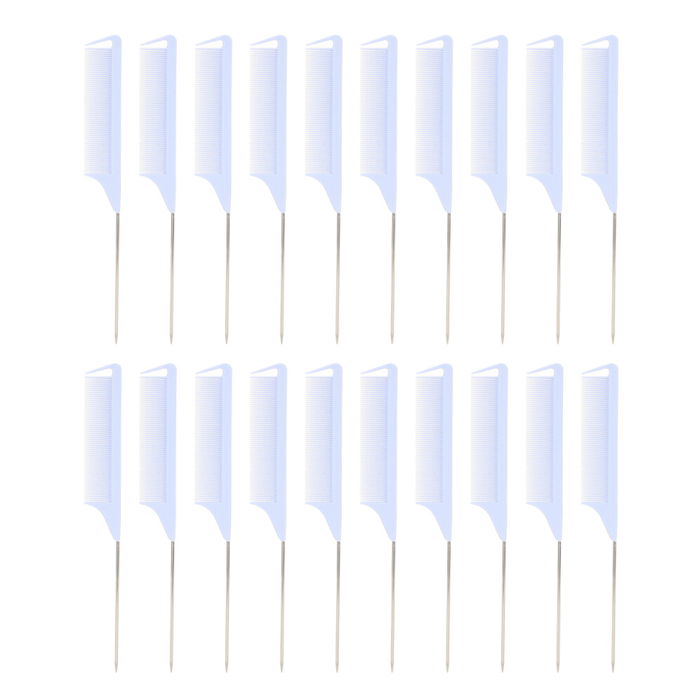 Unisex 20Pcs Rat Tail Combs Fine Teeth Heat Resistant Static Prevention