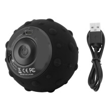 (Black) Vibrating Massage Ball 5 Gears Deep Tissue Muscle Massager