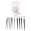 10x Black Spiral Makeup Brush Set 1