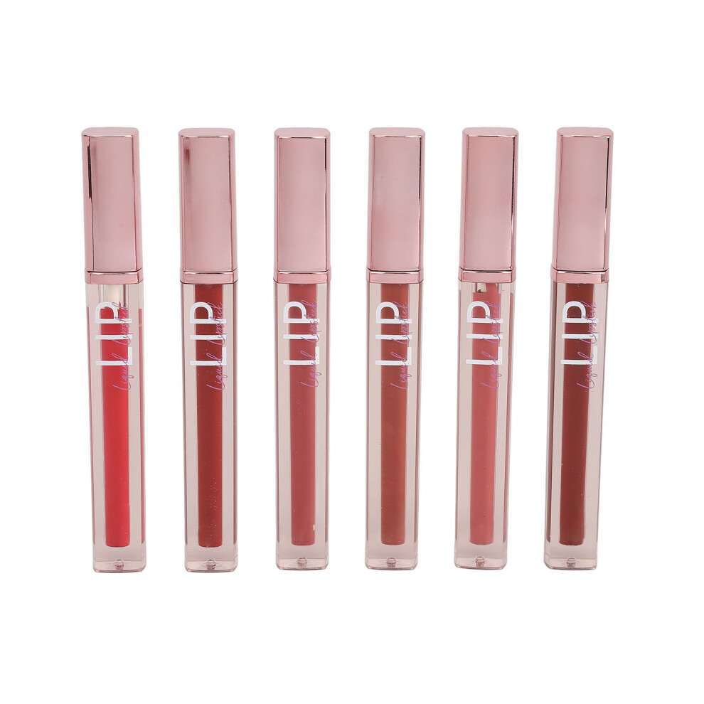 (01) 6Pcs Lip Gloss Set 6 Colors Hydrating Long Lasting Liquid Lipstick 3g