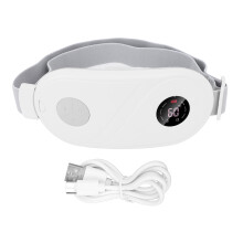 (White) Menstrual Heating Pad mit Vibration, 3 Temp, wiederaufladbar