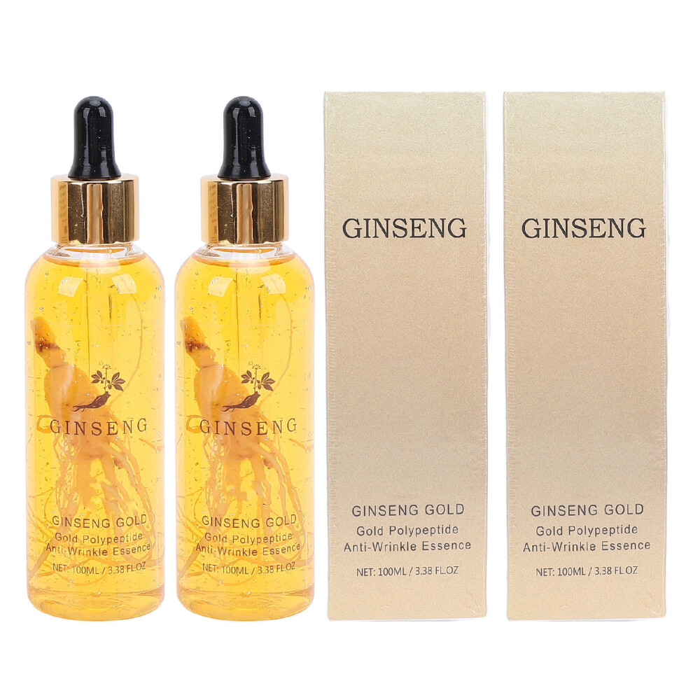 Gold 2Pcs Ginseng Polypeptide 100Ml Anti Wrinkle Moisturizing Serum