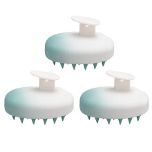 3pcs Hair Scalp Massager Brush Deep Cleaning Arch Shape Green