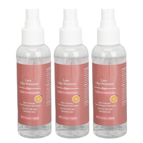 3Pcs Wig Glue Remover Safe Gentle Portable 120ml 1