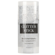 (Silver) Glitzer-Stick 16g Silber für Körper, Gesicht, Haar, Halloween