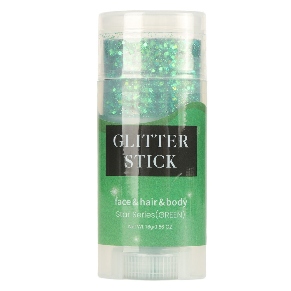 (Green) Body Glitter Stick 16g Purple Sparkling Makeup for Festival Party