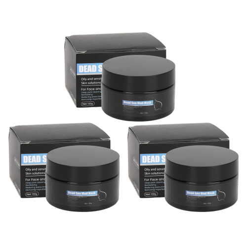 3pcs Cleansing Mud Mask Deep Pore Hydrating Blackhead Oil Control