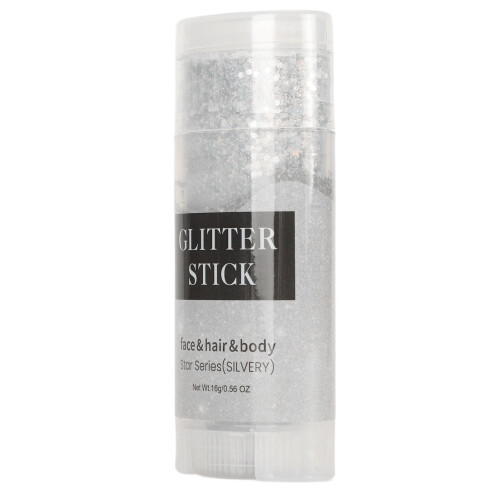 (Silver) Glitzer-Stick 16g Silber für Körper, Gesicht, Haar, Halloween 1