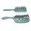 2PCS Diamond V Shaped Hollow Comb Curved Paddle Detangling Brush 4