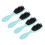 (Blue Handle Black Teeth) 4x Kopfhaut-Massagebürste Silikon weich 4