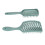 2PCS Diamond V Shaped Hollow Comb Curved Paddle Detangling Brush 3